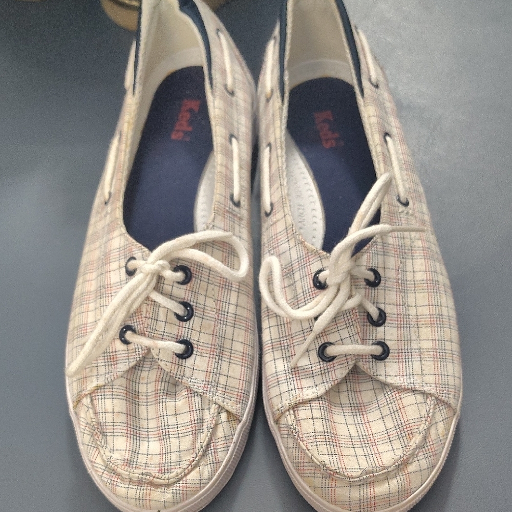 Keds Women's Checkered Canvas Sneakers - Red White And Blue 9 *Call-outs*